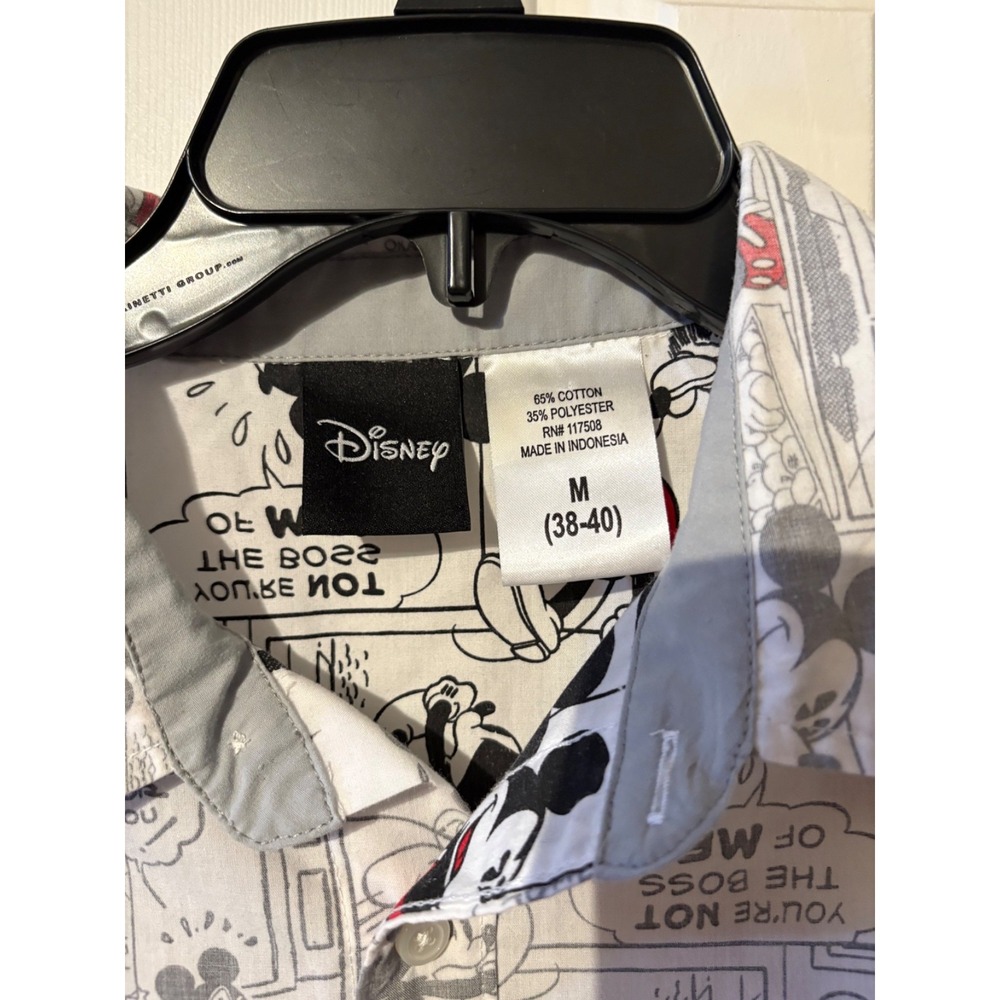 Disney Reverse Button Down Shirt Mickey Mouse - image 3